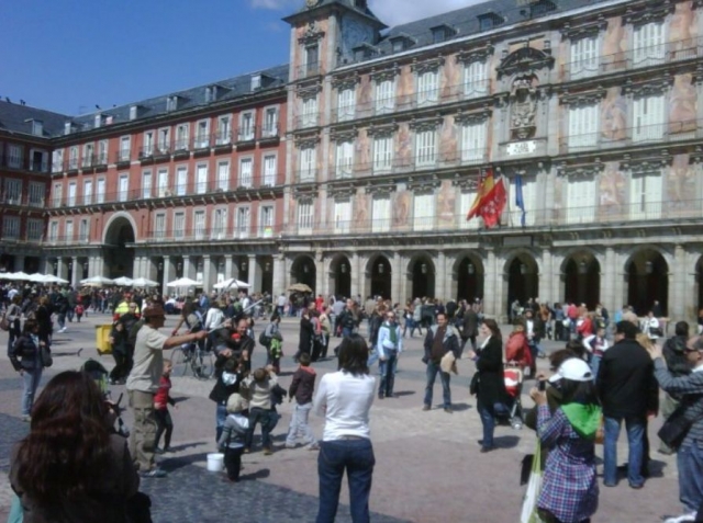 En la Plaza Mayor de Madrid